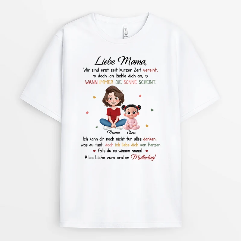 Wir Haben Dich Schrecklich Lieb - Personalisiertes Geschenk | Mama Papa Shirt
