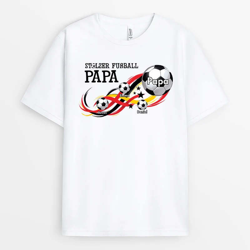 Stolzer Fußball-Papa Stolze Fußball-Mama - Personalisiertes Geschenk | Fussball Shirt