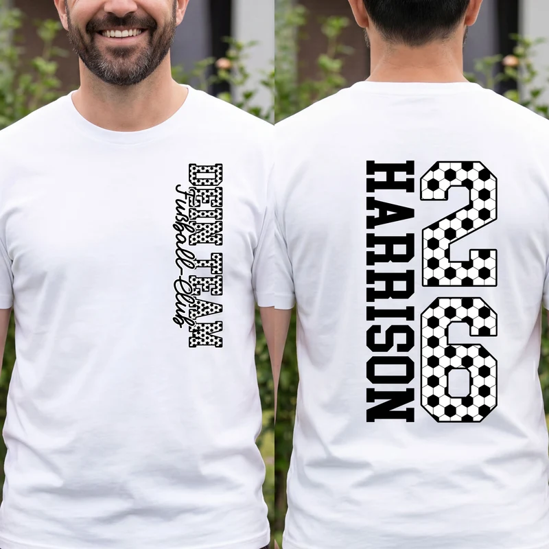 Teamnamen - Personalisiertes Geschenk | Weißes Fussball Shirt