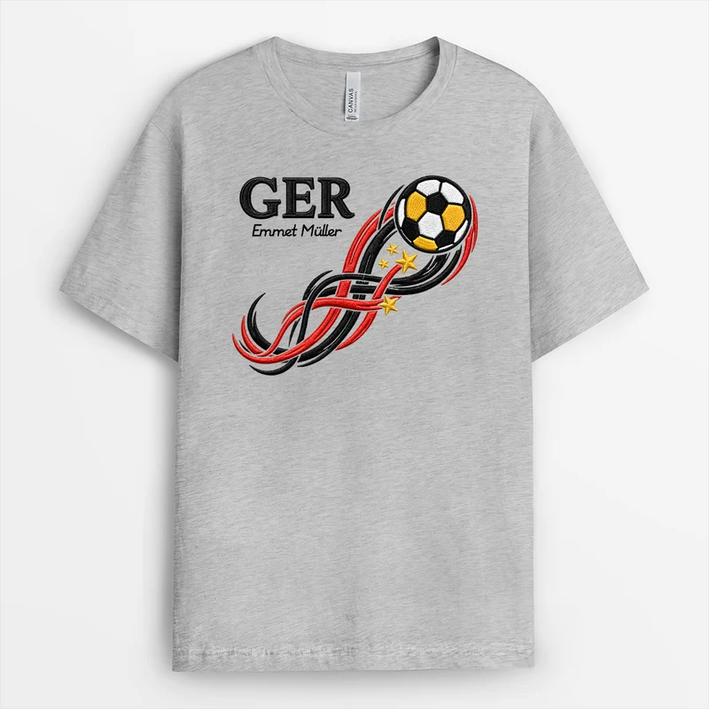 [3D-Optik] Name - Personalisiertes Geschenk | Fussball Shirt