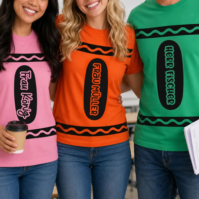 Buntstift - Personalisiertes Geschenk Lehrer | All Over Print T Shirt