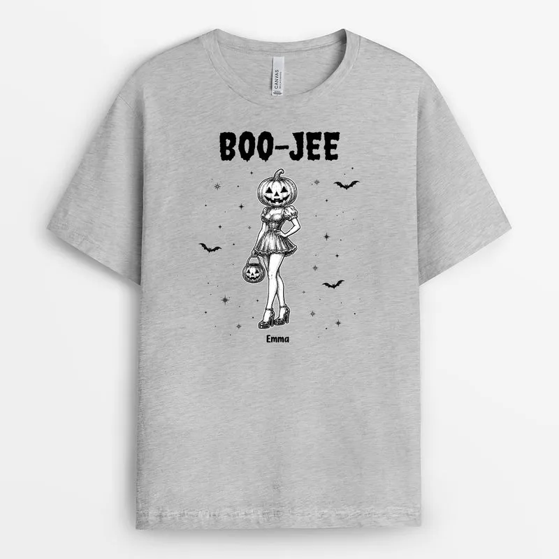 Boo-Jee - Personalisierte Geschenke Beste Freundin | T Shirt Halloween Weiß