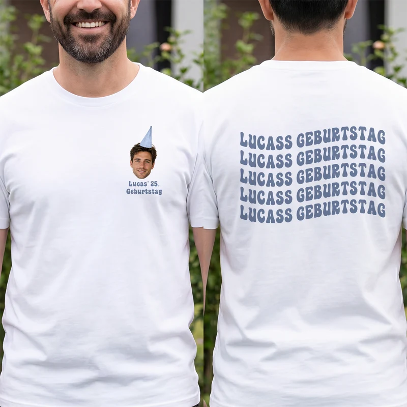 T Shirt 30 Geburtstag - Personalisierte Geburtstagsgeschenke | T Shirt Mit Gesicht