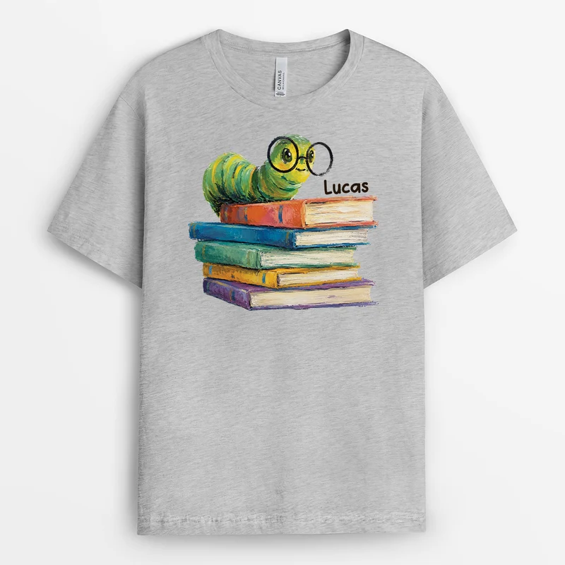 Bücherwurm - Personalisiertes Geschenk | T Shirt Leseratte Männer Frauen