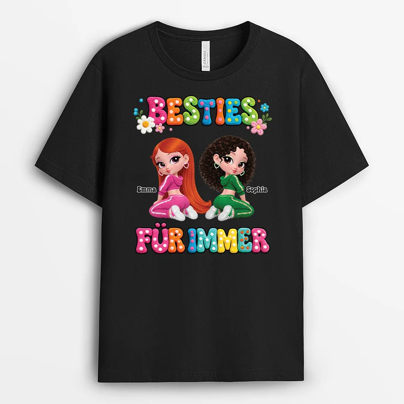 Beste Schlampen - Personalisierte Geschenke Beste Freundin | T Shirt Schwarz
