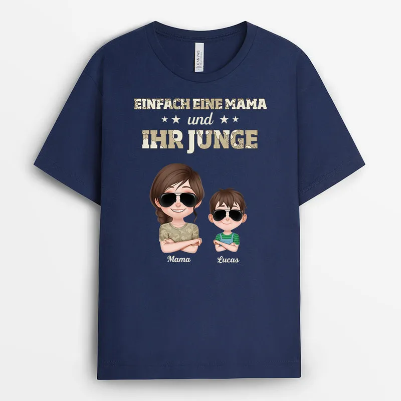 Einfach Ein Papa Mit Seiner Tochter - Personalisiertes Geschenk | Mama Papa Shirt Weltkarte