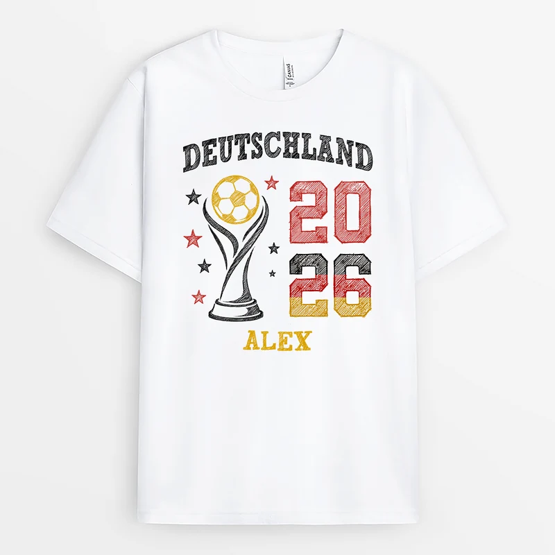 WM Trophäe - Personalisiertes Geschenk | Fussball Shirt Buntstifte