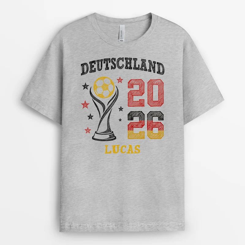 WM Trophäe - Personalisiertes Geschenk | Fussball Shirt Buntstifte