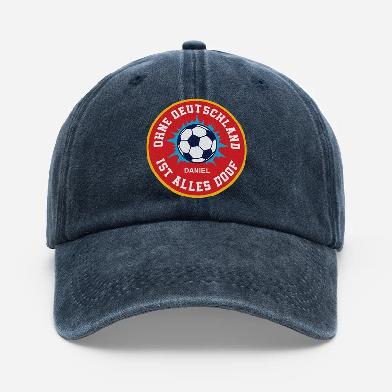 Flag Football Nationalmannschaft - Personalisiertes Geschenk | Washed Cap Fußball
