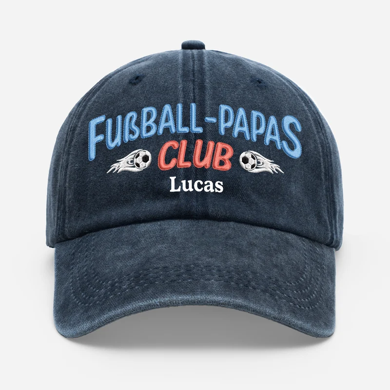 Stolze Fußball-Mama Stolzer Fußball-Papa - Personalisiertes Geschenk | Washed Cap