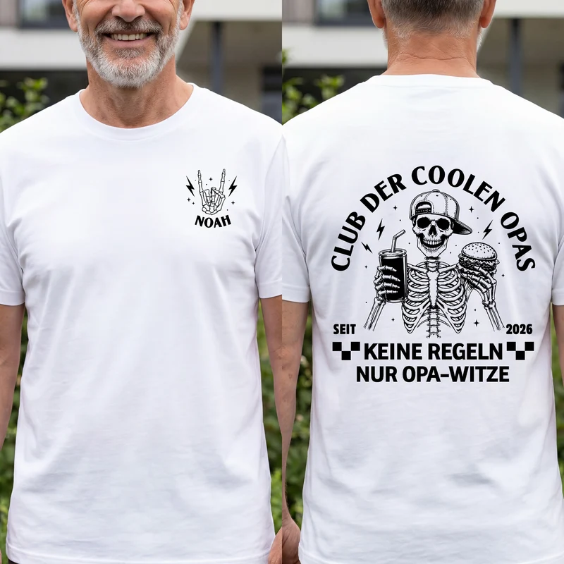 Keine Regeln Nur Papa Witze - Personalisiertes Geschenk | T Shirt Bedrucken Beidseitig