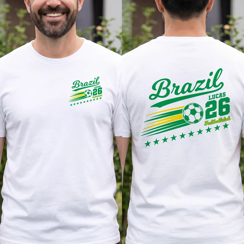 Fußball - Personalisiertes Geschenk | T Shirt Bedrucken Beidseitig