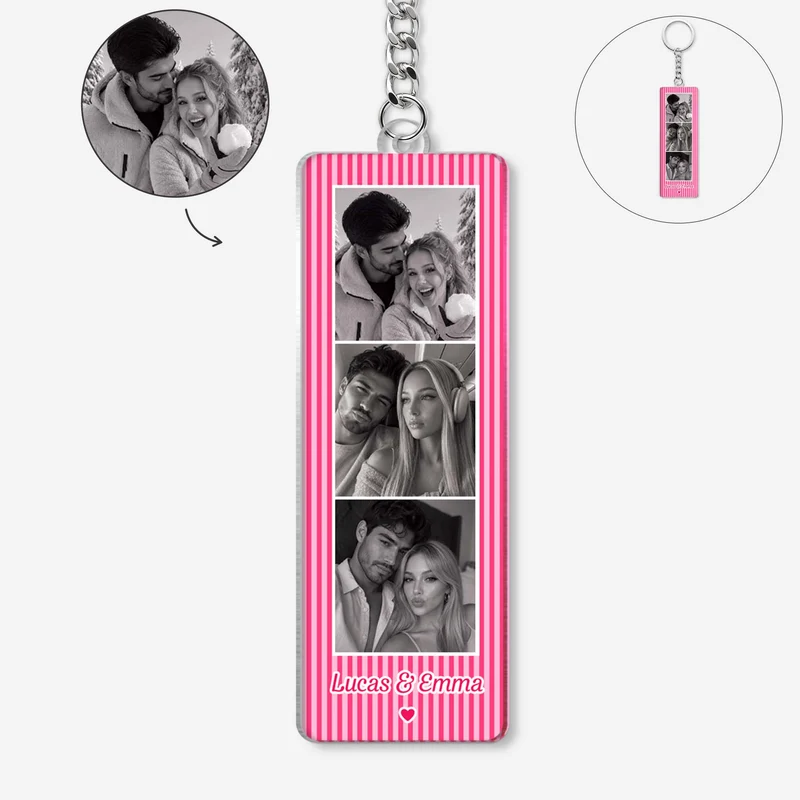 Liebespaar Fotos - Personalisiertes Geschenk | Acryl Schlüsselanhänger