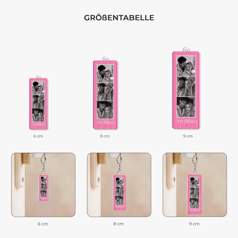 Liebespaar Fotos - Personalisiertes Geschenk | Acryl Schlüsselanhänger
