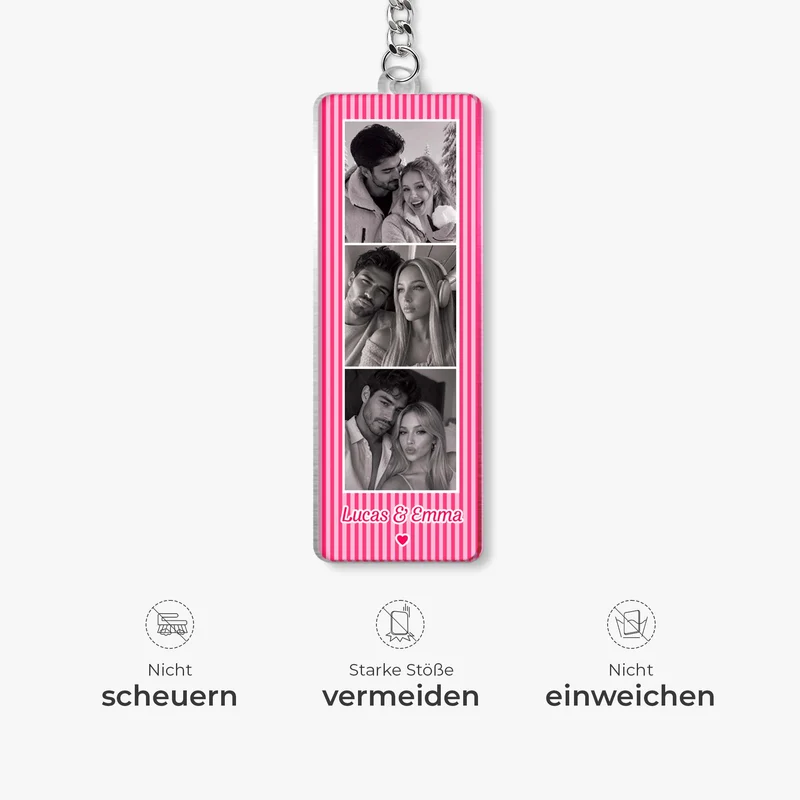 Liebespaar Fotos - Personalisiertes Geschenk | Acryl Schlüsselanhänger