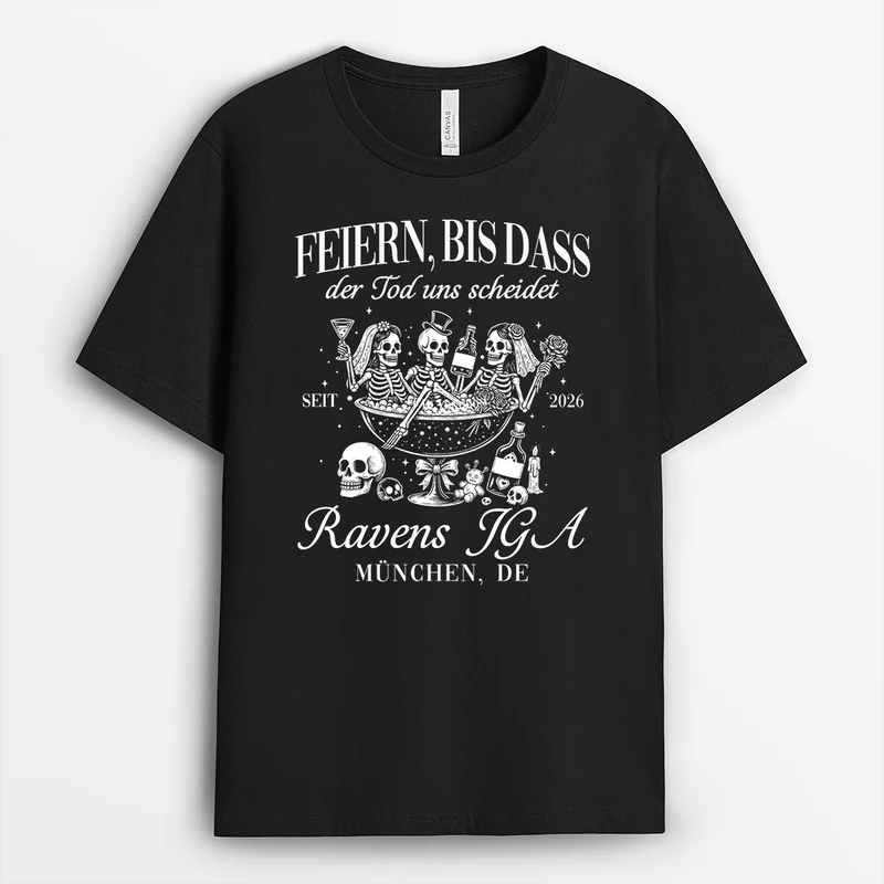 Bride Or Die - Personalisiertes Geschenk | T Shirt Freundin JGA Schwarz