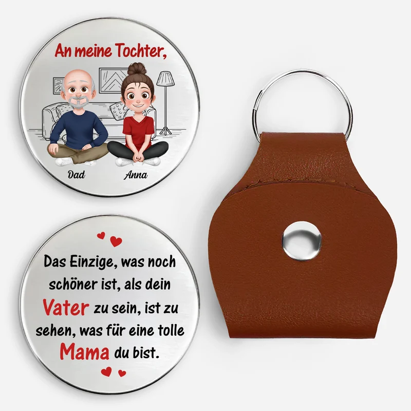 Das Einzige Was Besser Ist Dich Als Papa Zu Haben Vatertag - Personalisiertes Geschenk | Pocket Hug Schlüsselanhänger Papa Opa