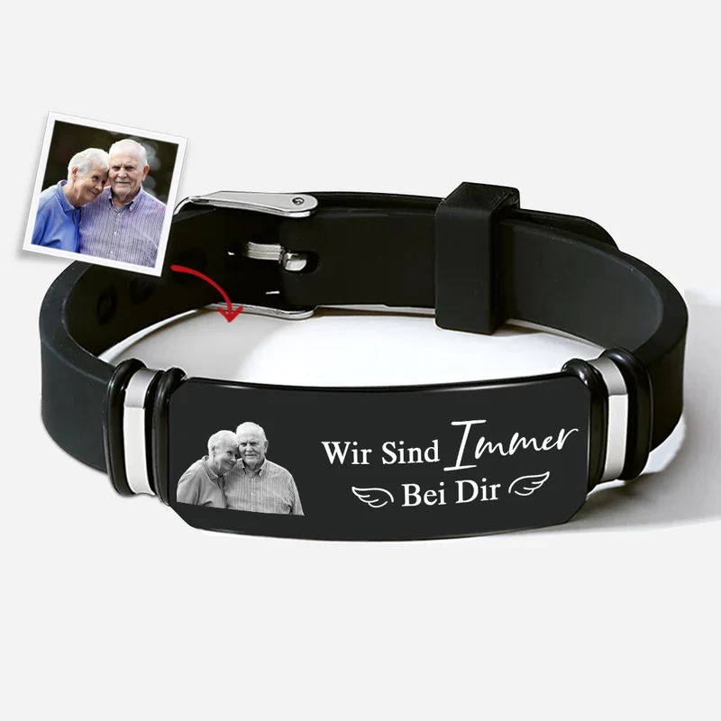 Wir Sind Immer Bei Dir - Personalisierte Trauergeschenke | Armband Mit Foto
