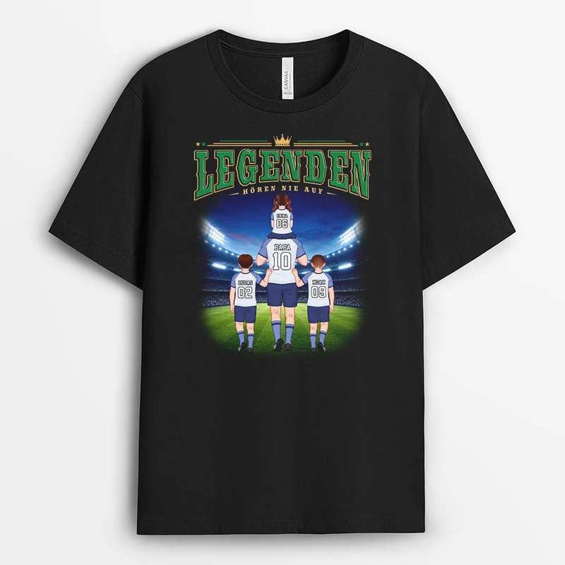 Legenden Hören Nie Auf - Personalisierte Geschenke Papa | Fussball Shirt