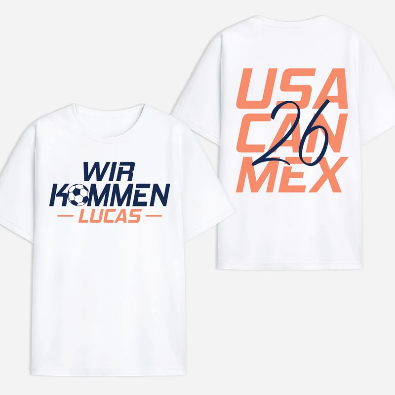 Wir Kommen - Personalisiertes Geschenk | T Shirt Bedrucken Beidseitig Fußball