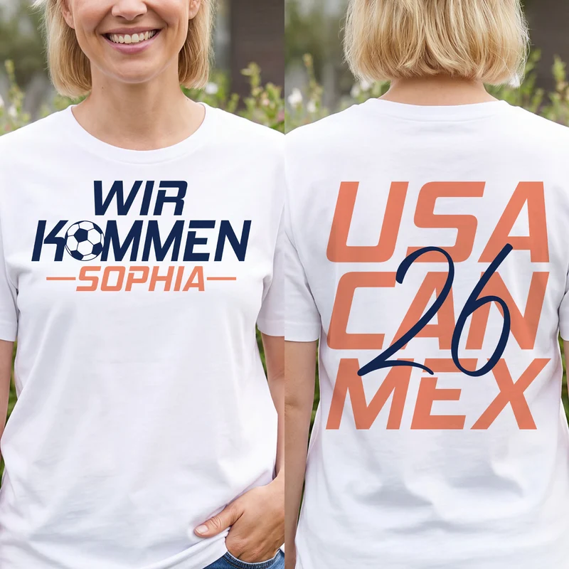Wir Kommen - Personalisiertes Geschenk | T Shirt Bedrucken Beidseitig Fußball