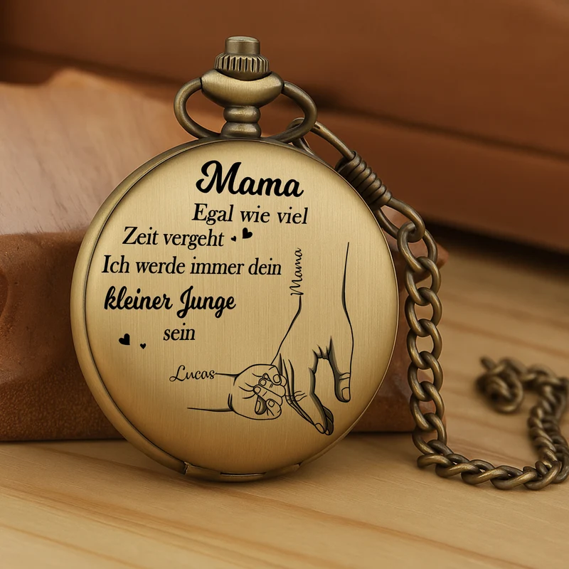 Egal Wie Viel Zeit Vergeht Ich Werde Immer Dein Kleines Mädchen Sein - Personalisiertes Geschenk | Taschenuhr Papa Mama