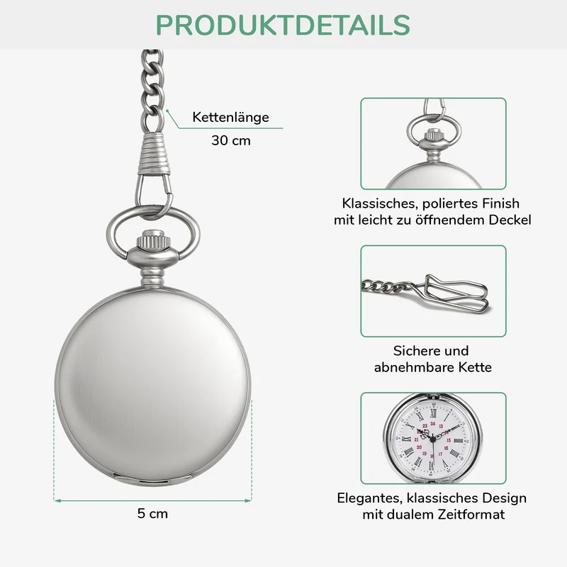 Egal Wie Viel Zeit Vergeht Ich Werde Immer Dein Kleines Mädchen Sein - Personalisiertes Geschenk | Taschenuhr Papa Mama