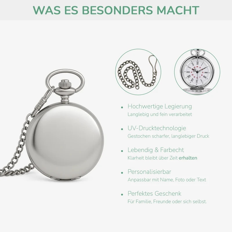 Egal Wie Viel Zeit Vergeht Ich Werde Immer Dein Kleines Mädchen Sein - Personalisiertes Geschenk | Taschenuhr Papa Mama