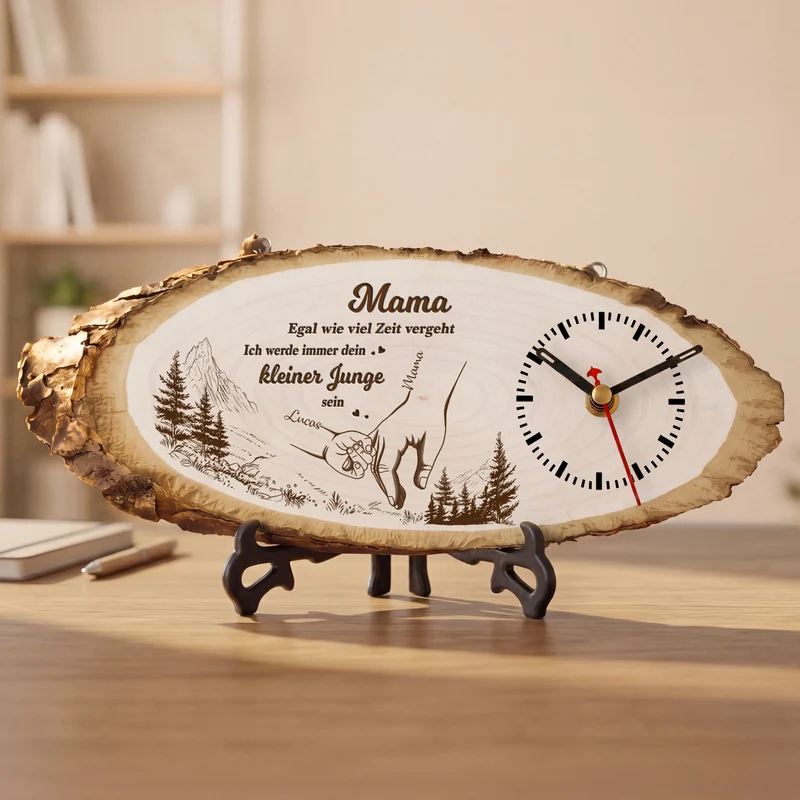 Egal Wie Viel Zeit Vergeht Ich Werde Immer Dein Kleines Mädchen Sein - Personalisiertes Geschenk | Uhr Holzscheibe Papa Mama