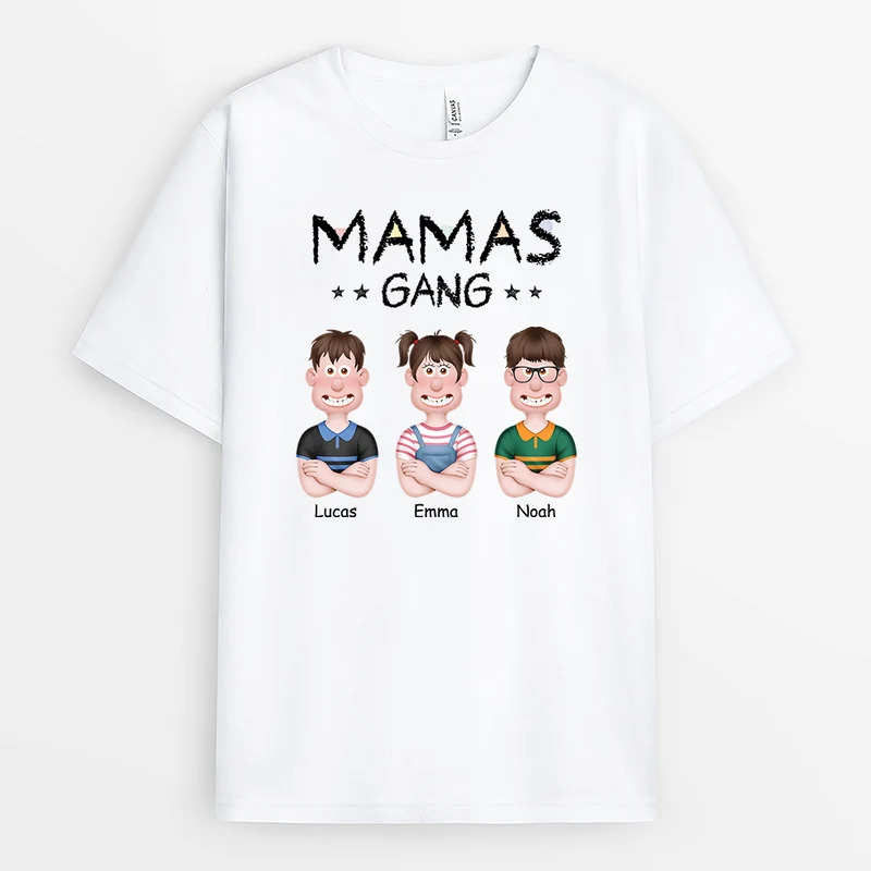 Mamas Gang - Personalisiertes Geschenk | Opa Papa Oma Mama T Shirt Shaun Das Schaf