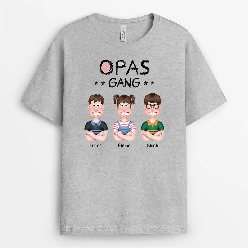 Mamas Gang - Personalisiertes Geschenk | Opa Papa Oma Mama T Shirt Shaun Das Schaf