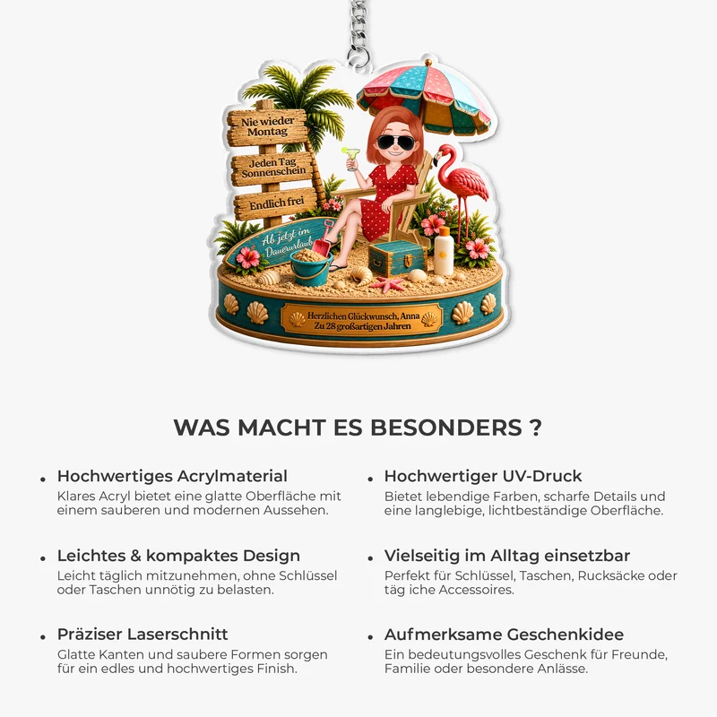 Endlich Keine Montage Mehr - Personalisierte Geschenke Zum Ruhestand | Acryl Schlüsselanhänger Männer Frauen