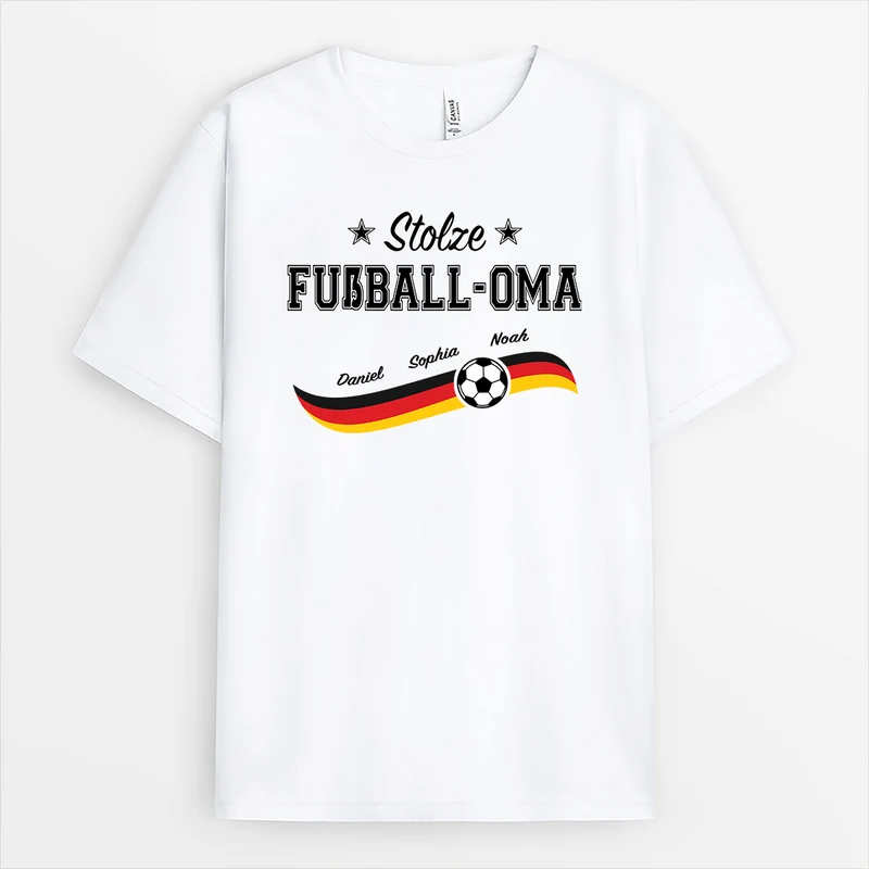 Stolze Fußball-Oma Stolzer Fußball-Opa - Personalisiertes Geschenk | Fussball Shirt
