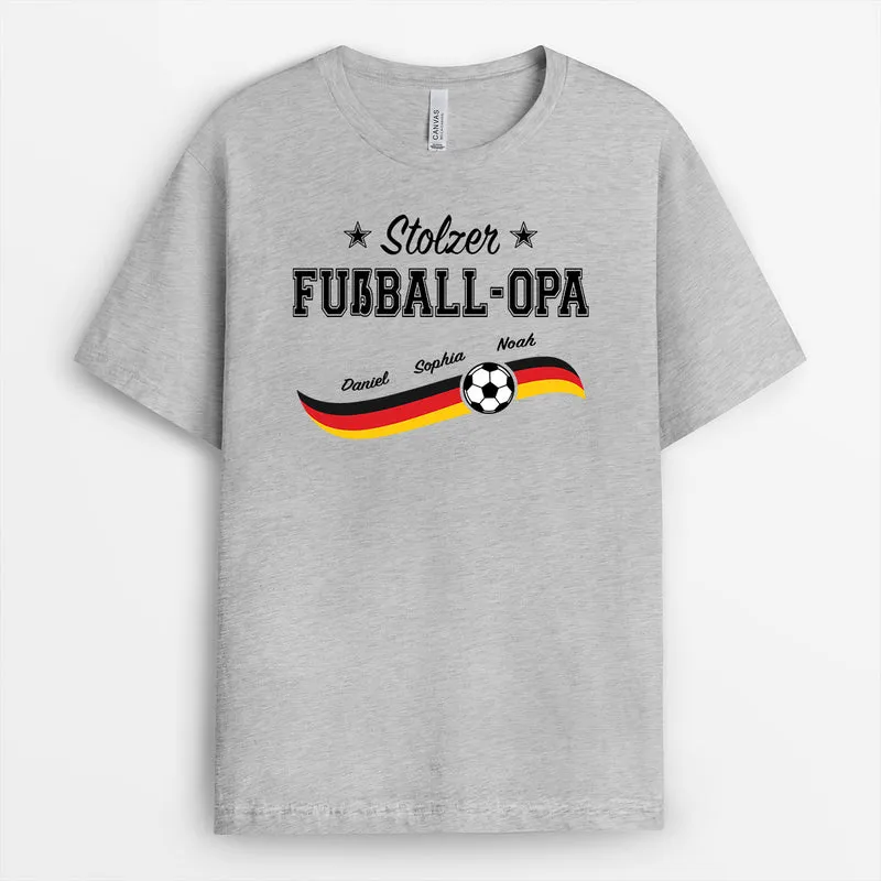 Stolze Fußball-Oma Stolzer Fußball-Opa - Personalisiertes Geschenk | Fussball Shirt