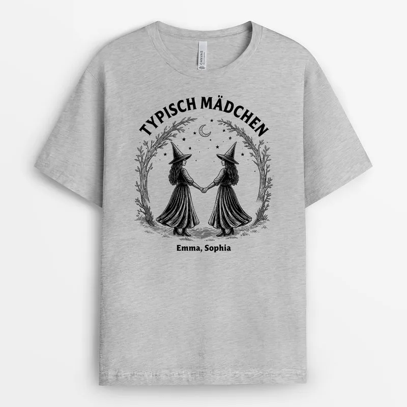 Typisch Mädchen - Personalisierte Geschenke Beste Freundin | T Shirt Weiß