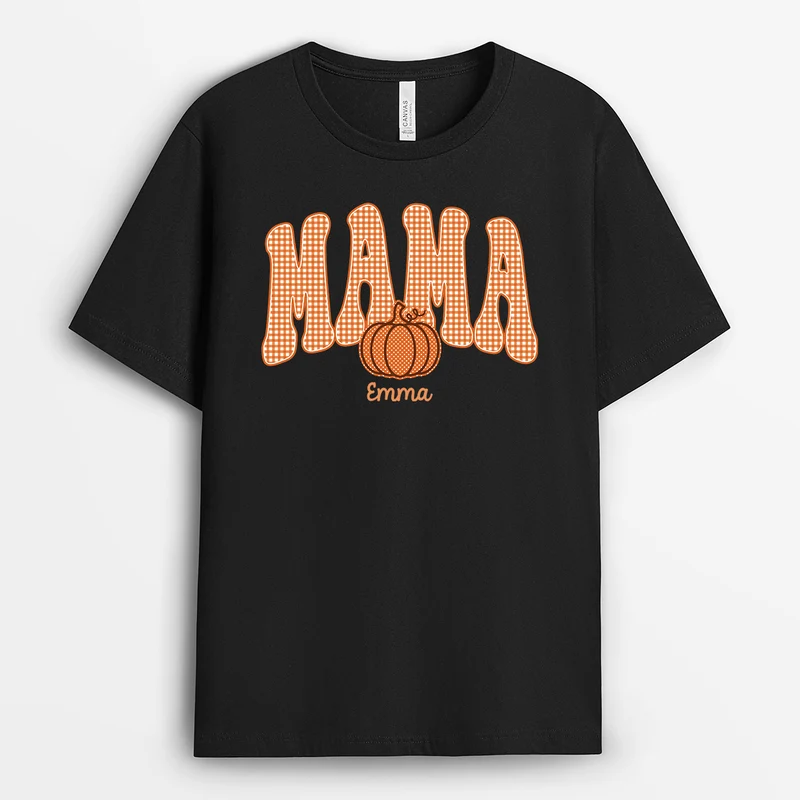 Kürbis Mama - Personalisiertes Geschenk | Oma T Shirt Herbst