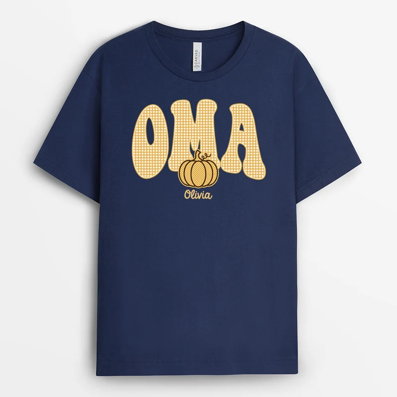Kürbis Mama - Personalisiertes Geschenk | Oma T Shirt Herbst