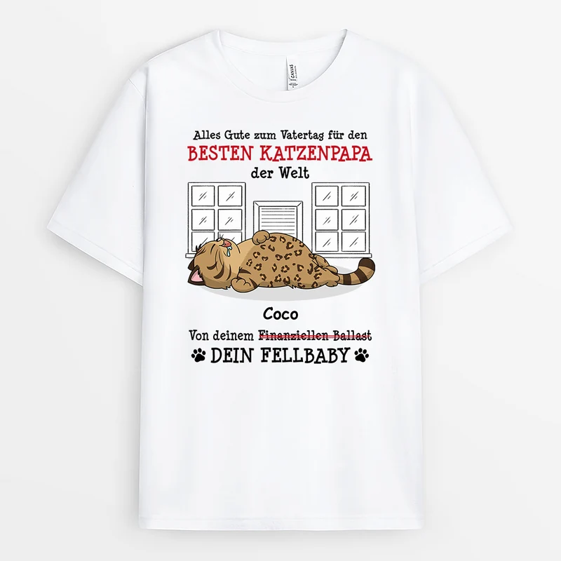 Beste Katzenmama & Bester Katzenpapa Der Welt - Personalisierte Geschenke Katze | T Shirt Muttertag Vatertag