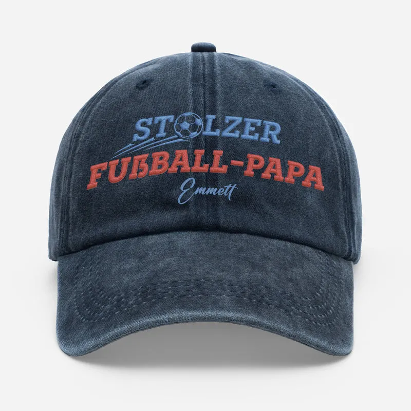 Fußball Papa - Personalisiertes Geschenk | Washed Cap