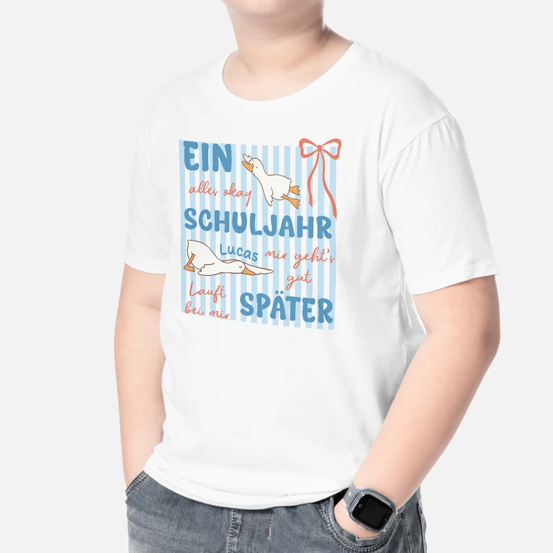 Alles Okay Mir Geht's Gut Läuft Bei Mir - Personalisierte Geschenke Kinder | T-Shirts Schulkind Lustig