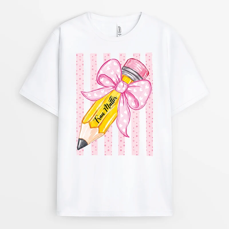 Bleistift + Name - Personalisiertes Geschenk | Lehrer T Shirt