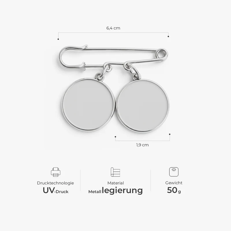 Ich Gehe Heute Und Jeden Tag An Deiner Seite - Personalisierte Geschenke Abschluss | Anstecknadel Charms Mit Foto