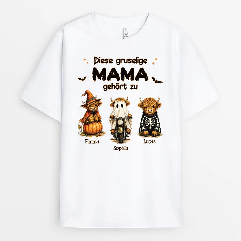 Dieser Gruselige Papa Gehört Zu - Personalisiertes Geschenk | Halloween Shirt