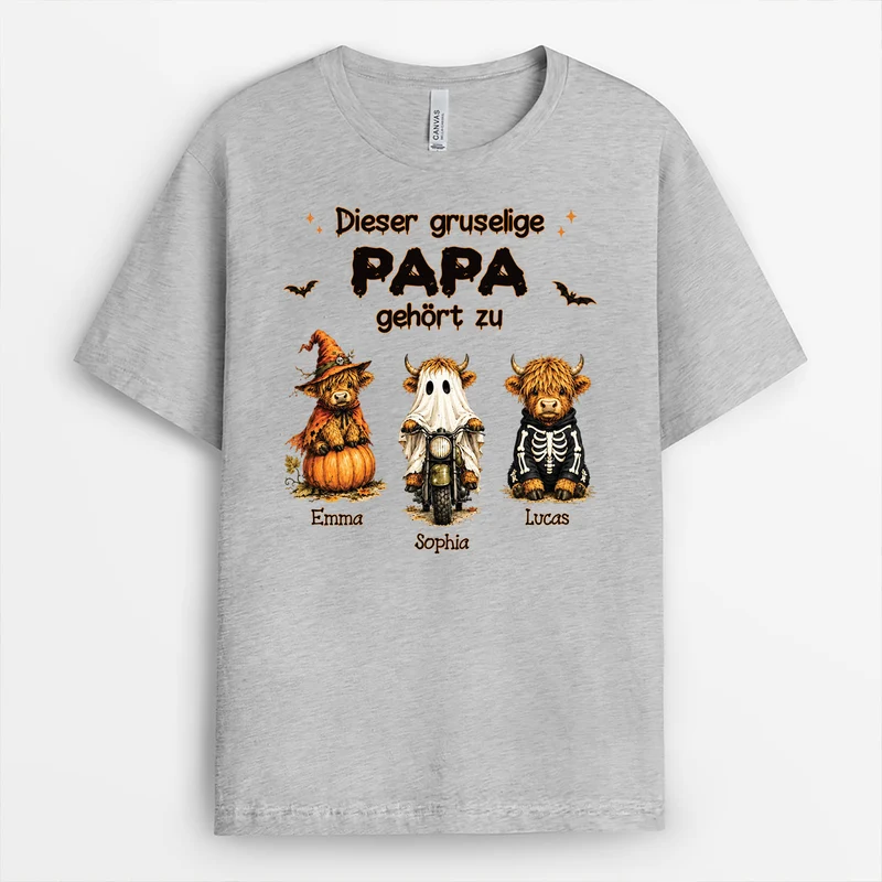 Dieser Gruselige Papa Gehört Zu - Personalisiertes Geschenk | Halloween Shirt