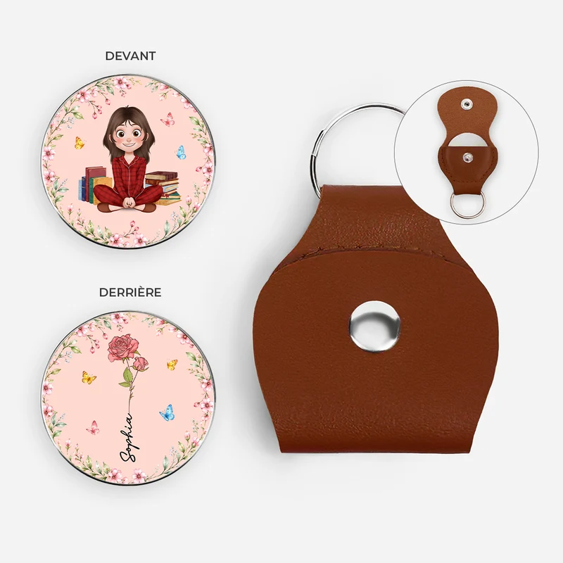 Bücher & Blumen - Personalisierte Geschenke Für Leseratten Frauen Männer | Pocket Hug Schlüsselanhänger