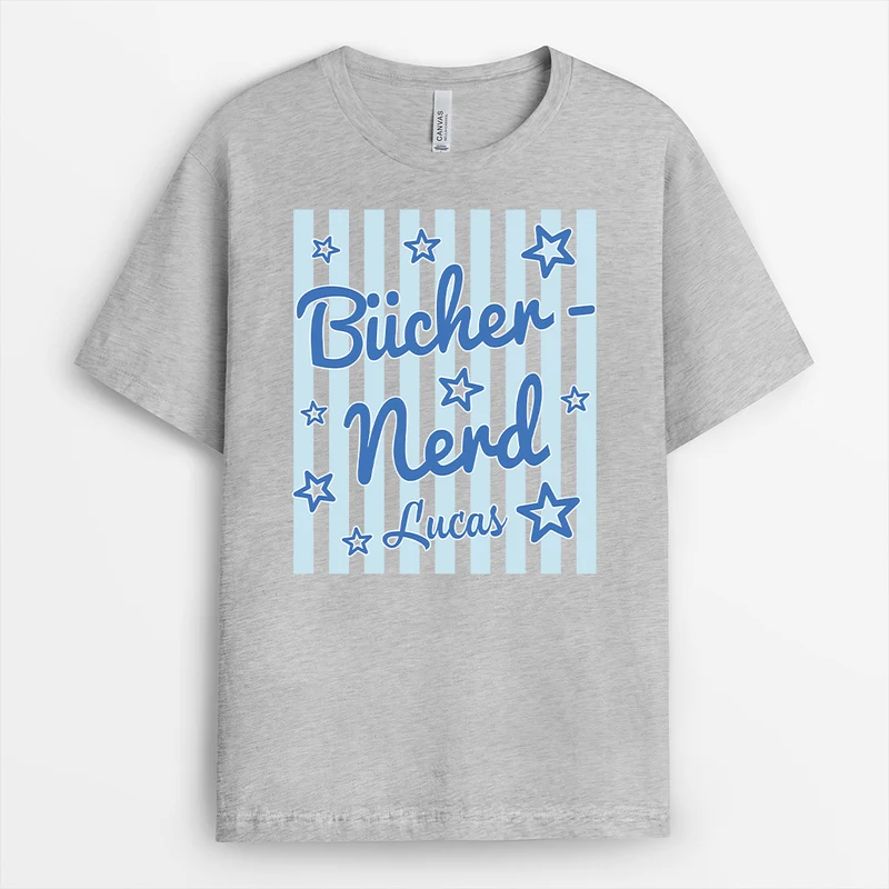 Bücherwurm - Personalisiertes Geschenk | T Shirt Leseratte Frauen Männer