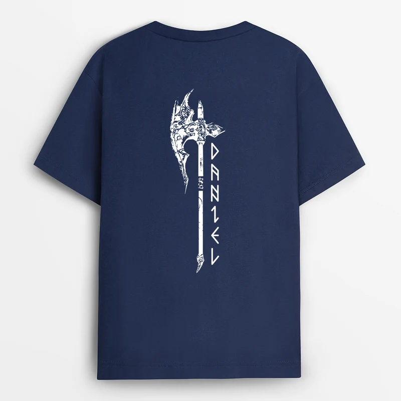 Viking Shirt - Personalisiertes Geschenk | T-Shirts Mit Rückenprint Schwarz