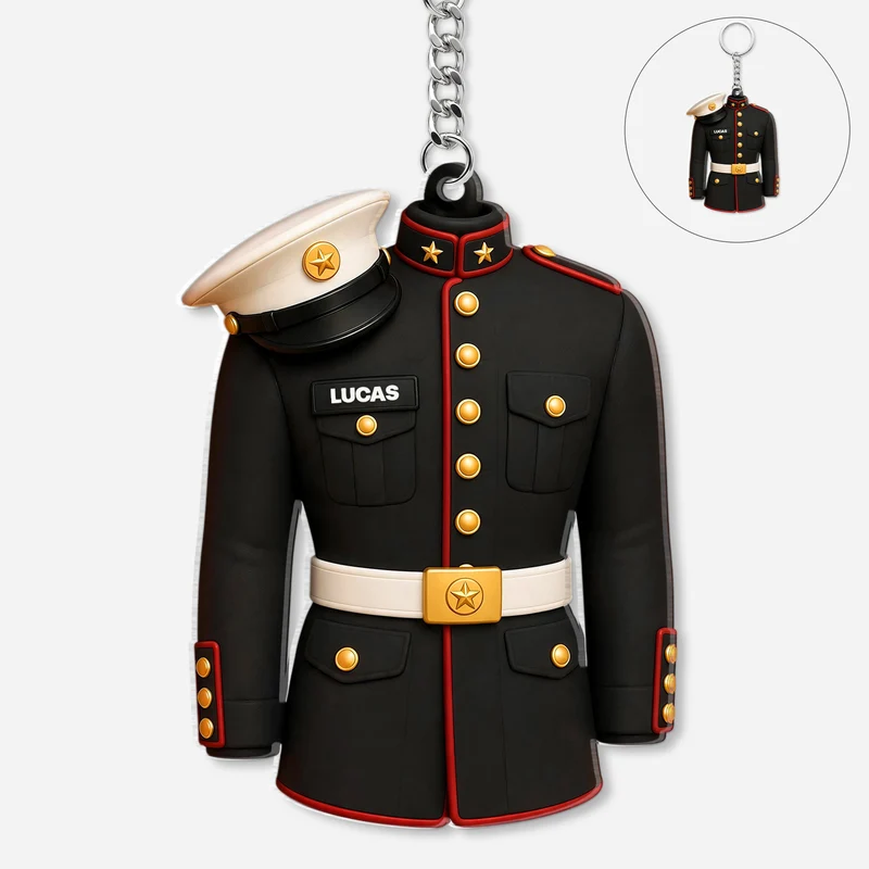 [3D-Optik] Uniform - Personalisiertes Geschenk | Acryl Schlüsselanhänger