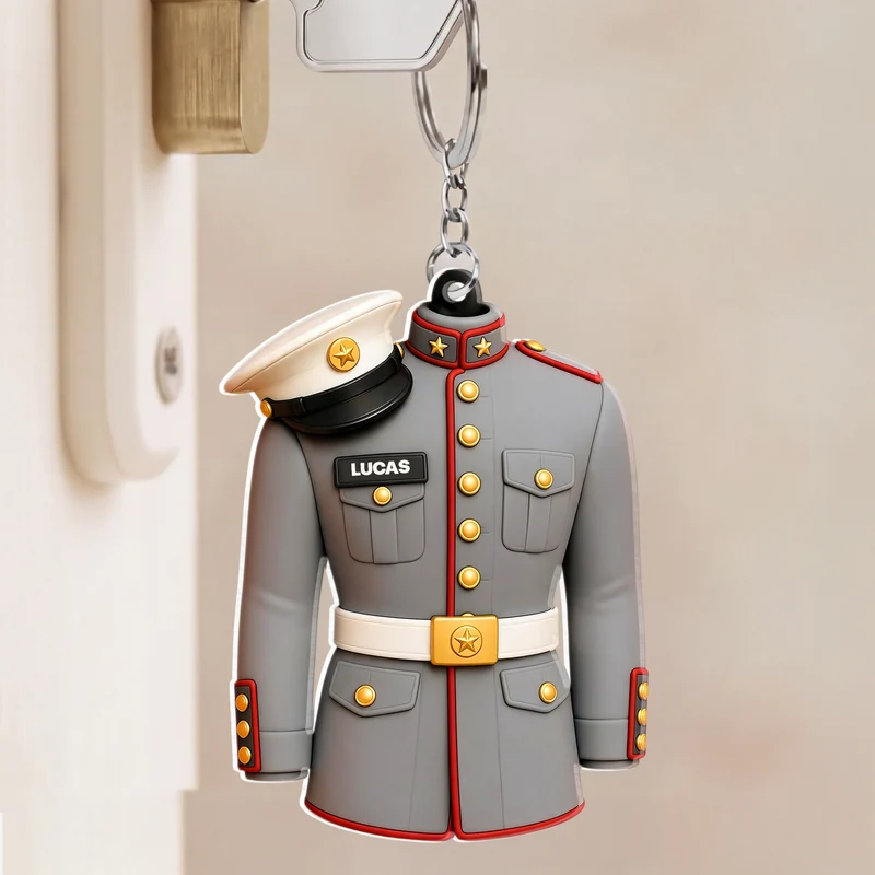 [3D-Optik] Uniform - Personalisiertes Geschenk | Acryl Schlüsselanhänger