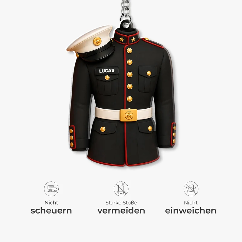 [3D-Optik] Uniform - Personalisiertes Geschenk | Acryl Schlüsselanhänger
